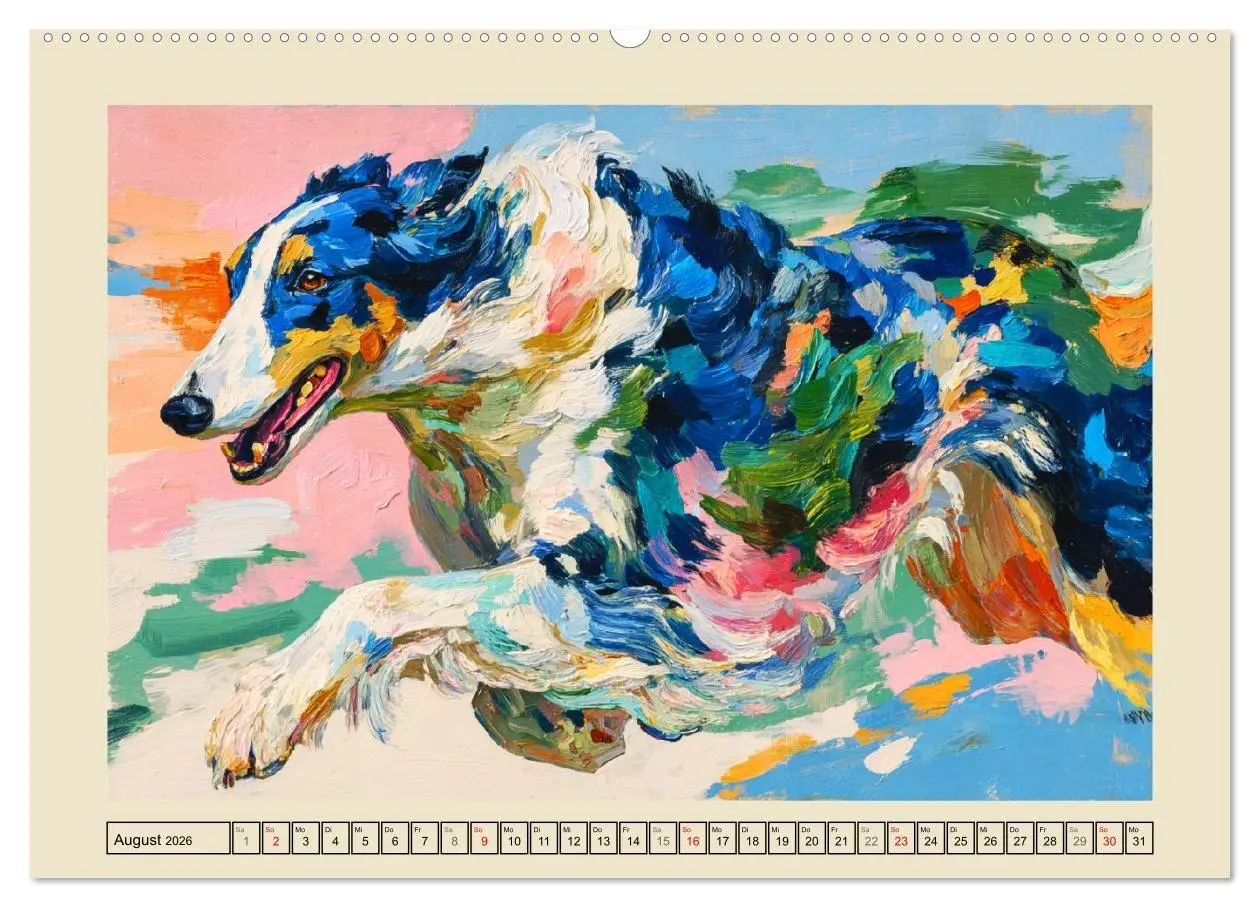 Bild: 9783516711158 | Barsoi im Farbenspiel. Elegante Windhunde in moderner Öloptik...