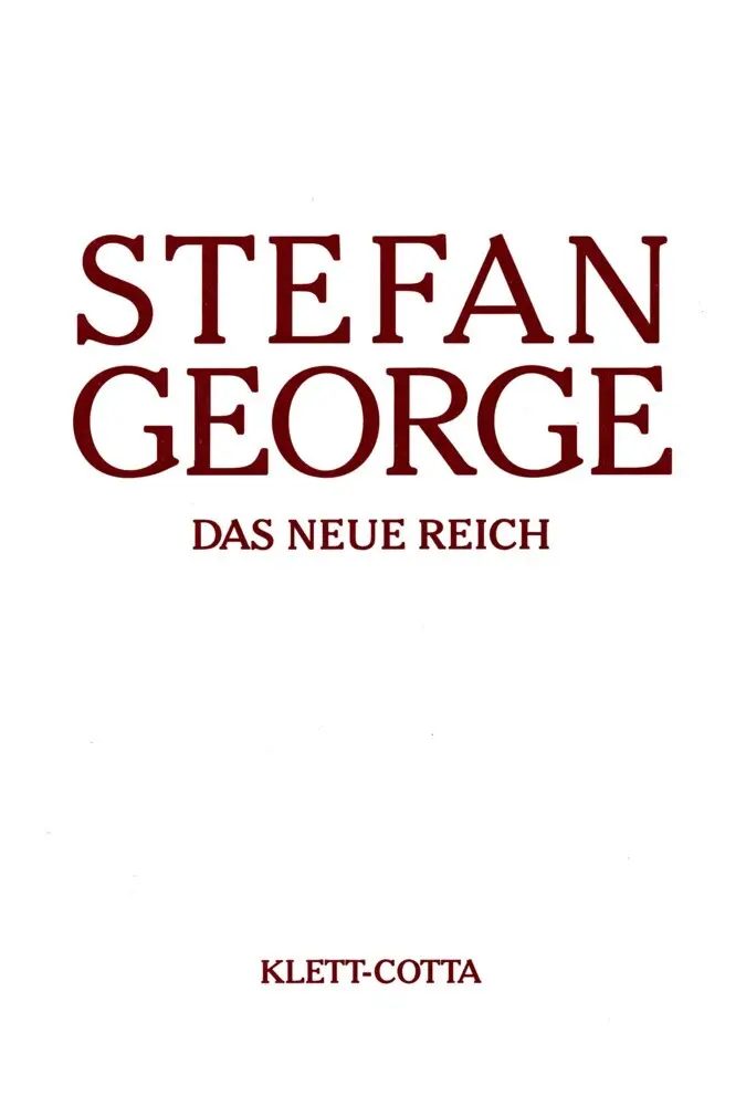 Cover: 9783608951158 | Sämtliche Werke in 18 Bänden, Band 9. Das neue Reich (Sämtliche...