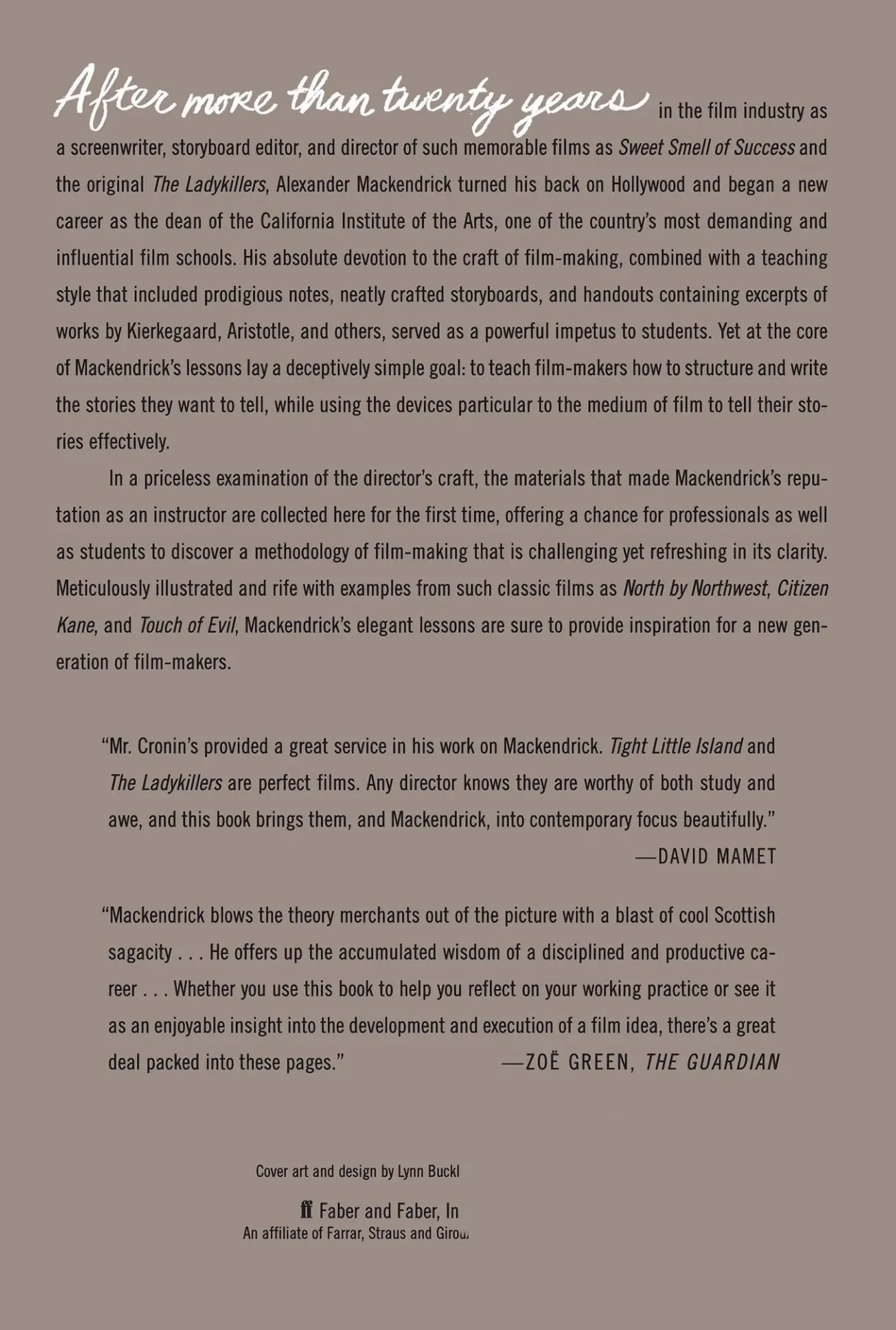 Rückseite: 9780571211258 | On Film-making | Alexander Mackendrick | Taschenbuch | Englisch | 2005