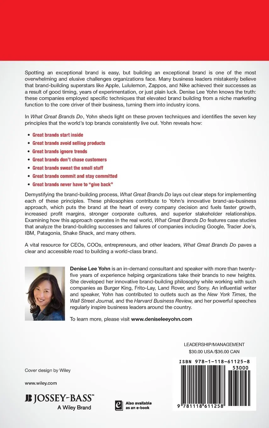 Rückseite: 9781118611258 | What Great Brands Do | Denise Lee Yohn | Buch | 272 S. | Englisch