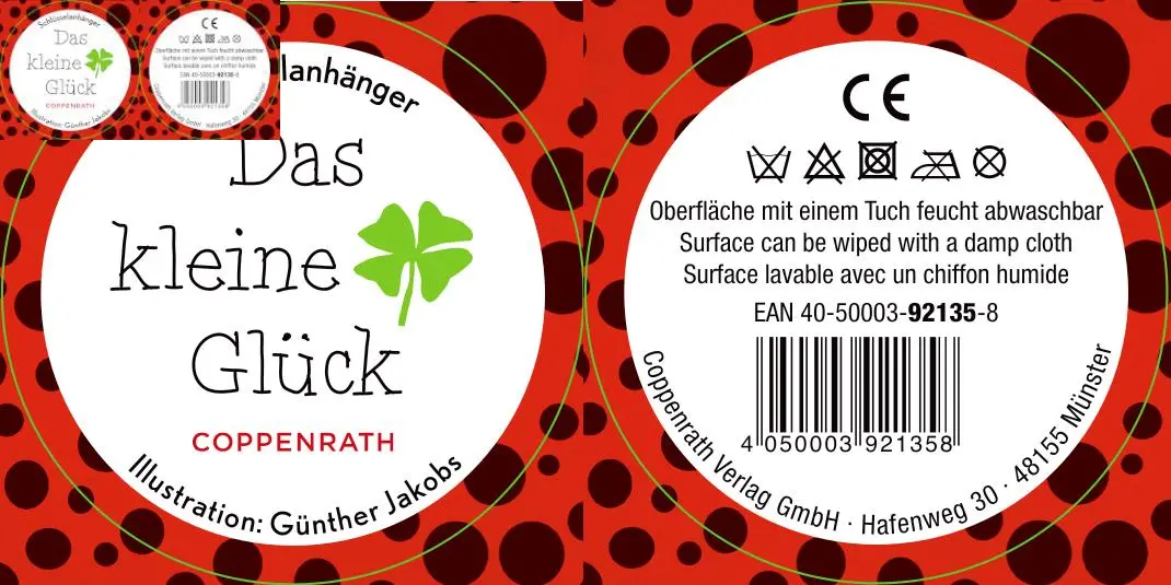 Rückseite: 4050003921358 | Schlüsselanhänger Das kleine Glück | Günther Jakobs | Plüschspielzeug