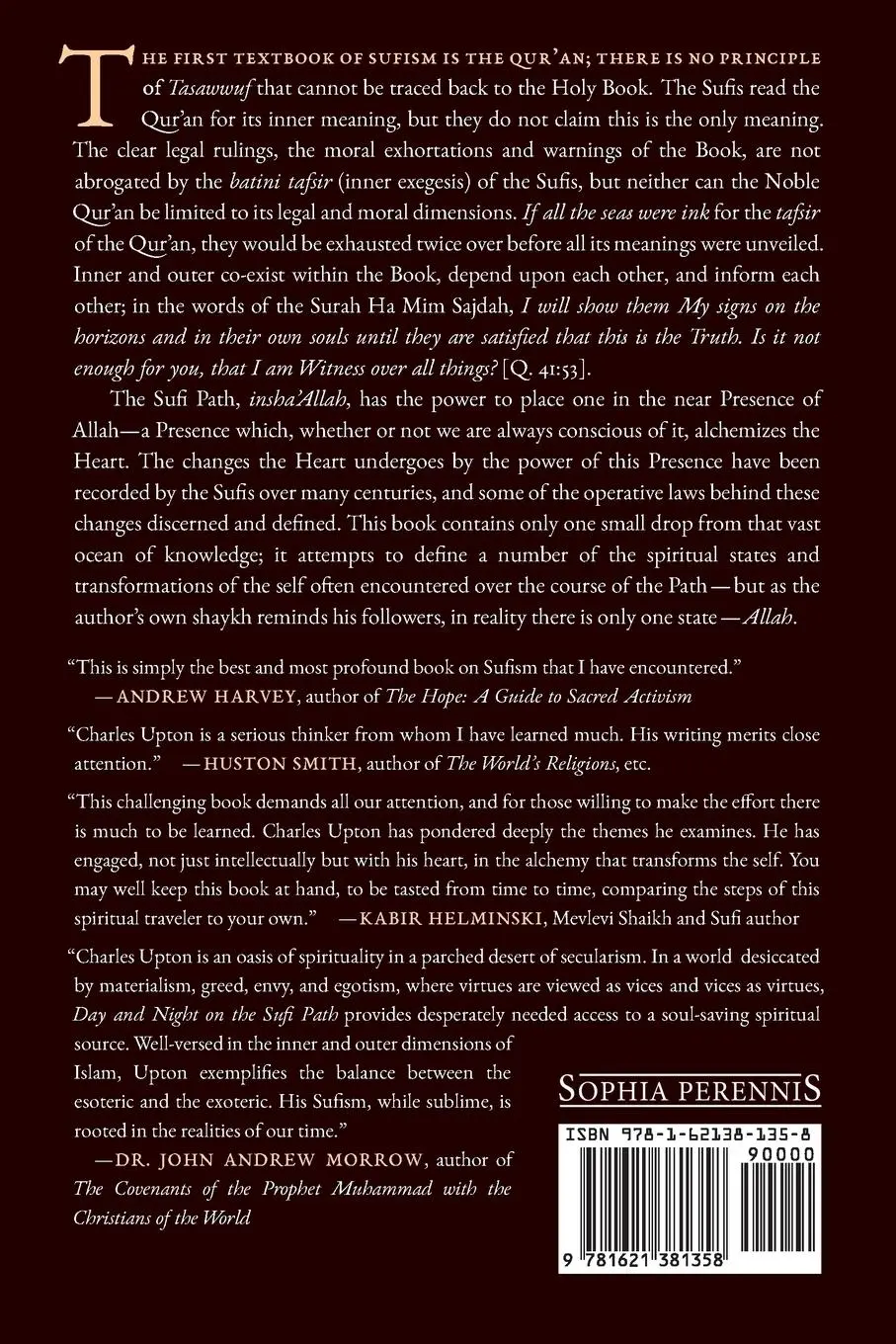 Rückseite: 9781621381358 | Day and Night on the Sufi Path | Charles Upton | Taschenbuch | 2015