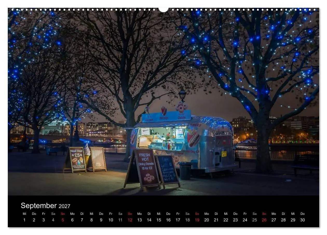 Bild: 9783569881358 | London - Nachts an der Themse (Wandkalender 2027 DIN A2 quer),...