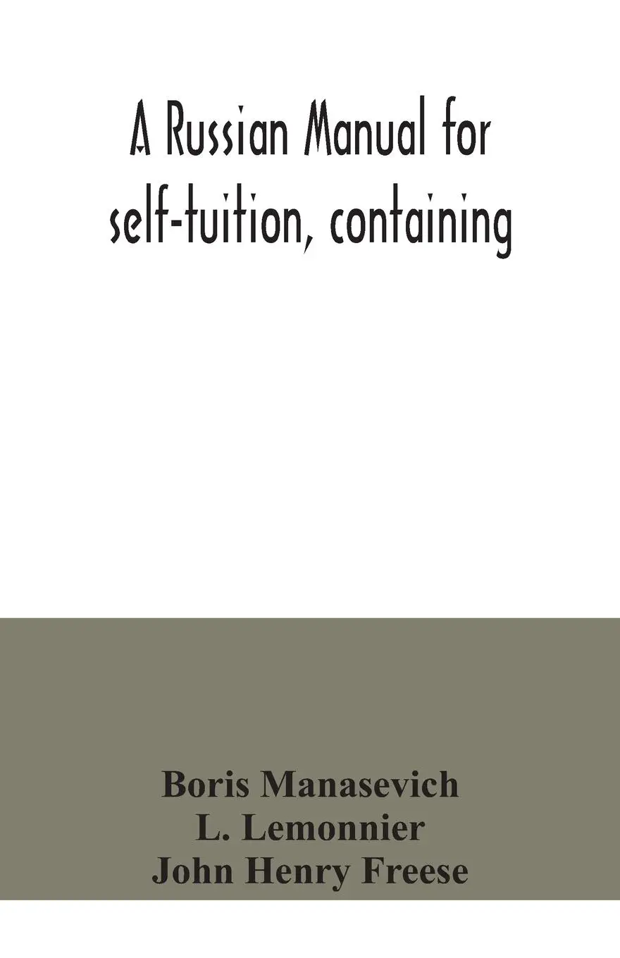 Cover: 9789354041358 | A Russian manual for self-tuition, containing | Manasevich (u. a.)