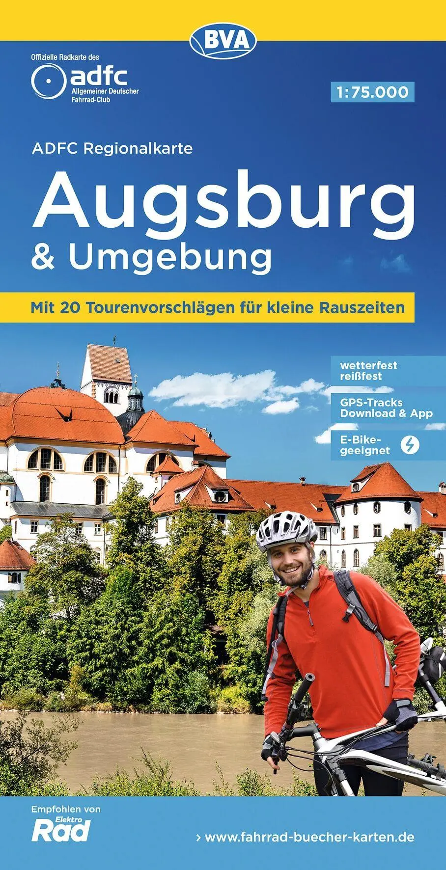 Cover: 9783969901458 | ADFC-Regionalkarte Augsburg und Umgebung, 1:75.000, mit...