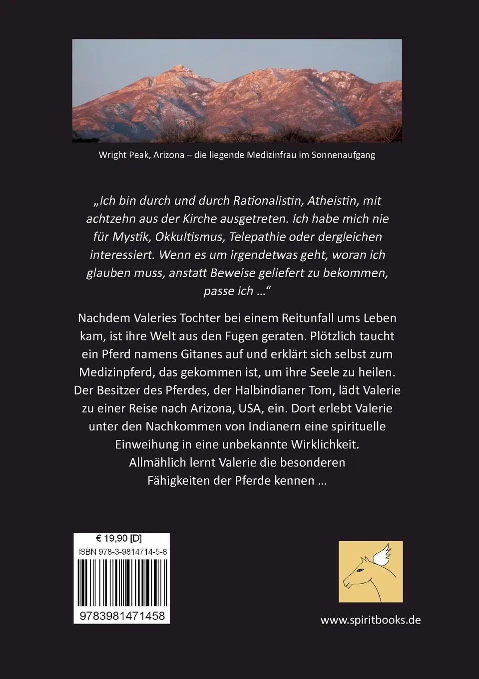 Rückseite: 9783981471458 | Das Medizinpferd | Einweihung | Ulrike Dietmann | Taschenbuch | 180 S.