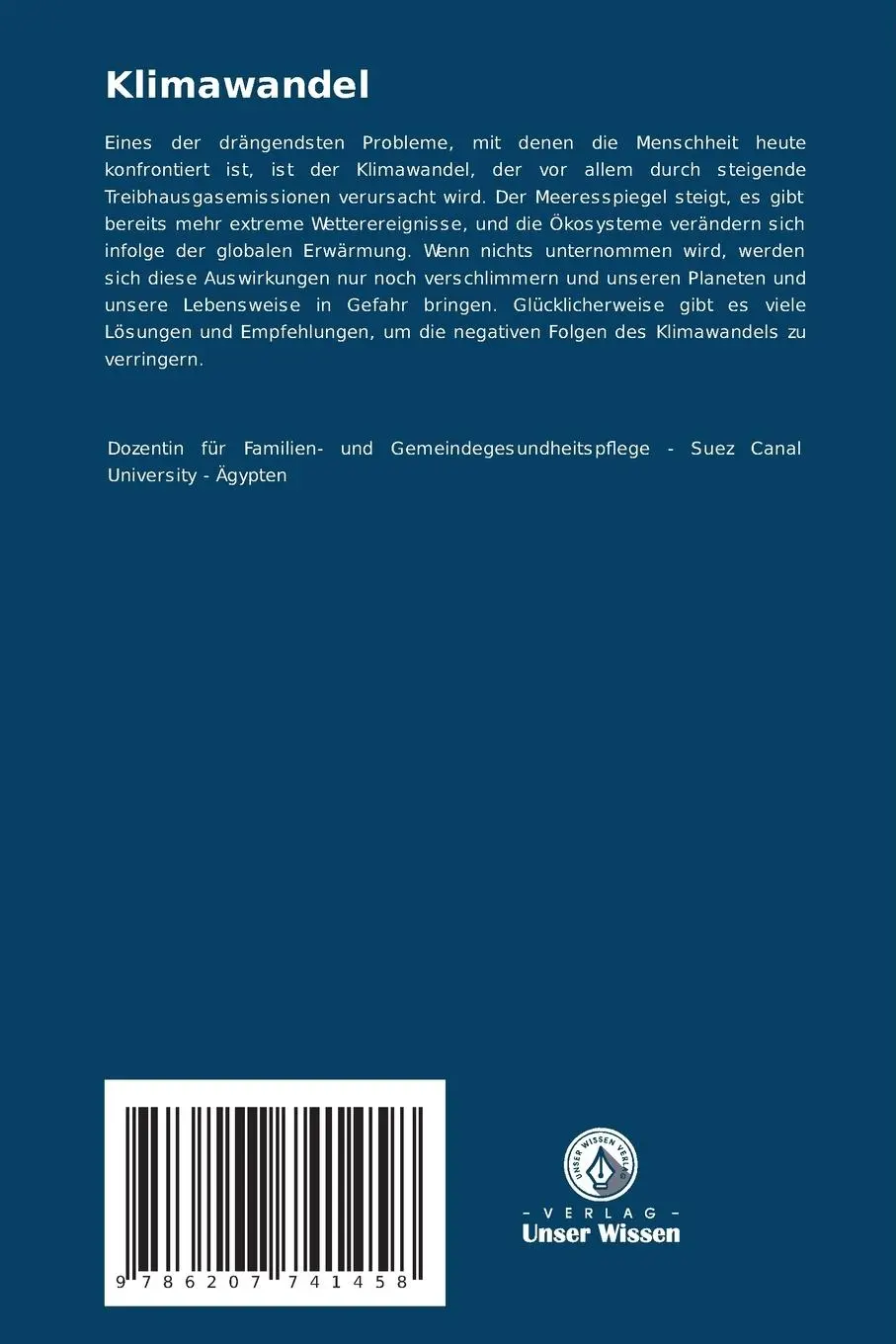 Rückseite: 9786207741458 | Klimawandel | Fatma Ibrahim Abdel-Latif Megahed | Taschenbuch | 56 S.