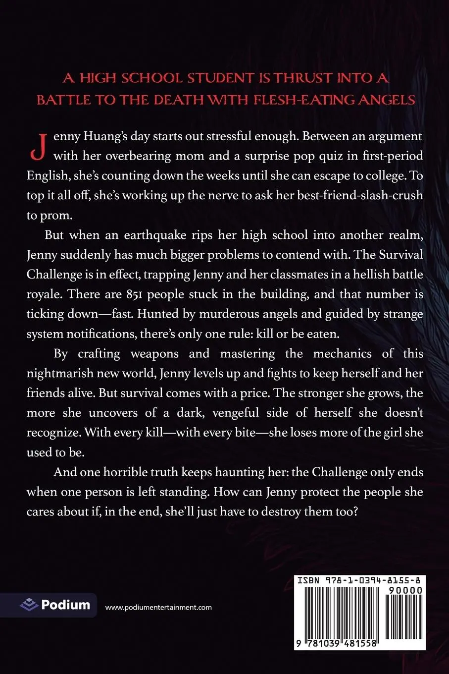 Rückseite: 9781039481558 | All His Angels Are Starving | A Survival Horror LitRPG | Tess C. Foxes