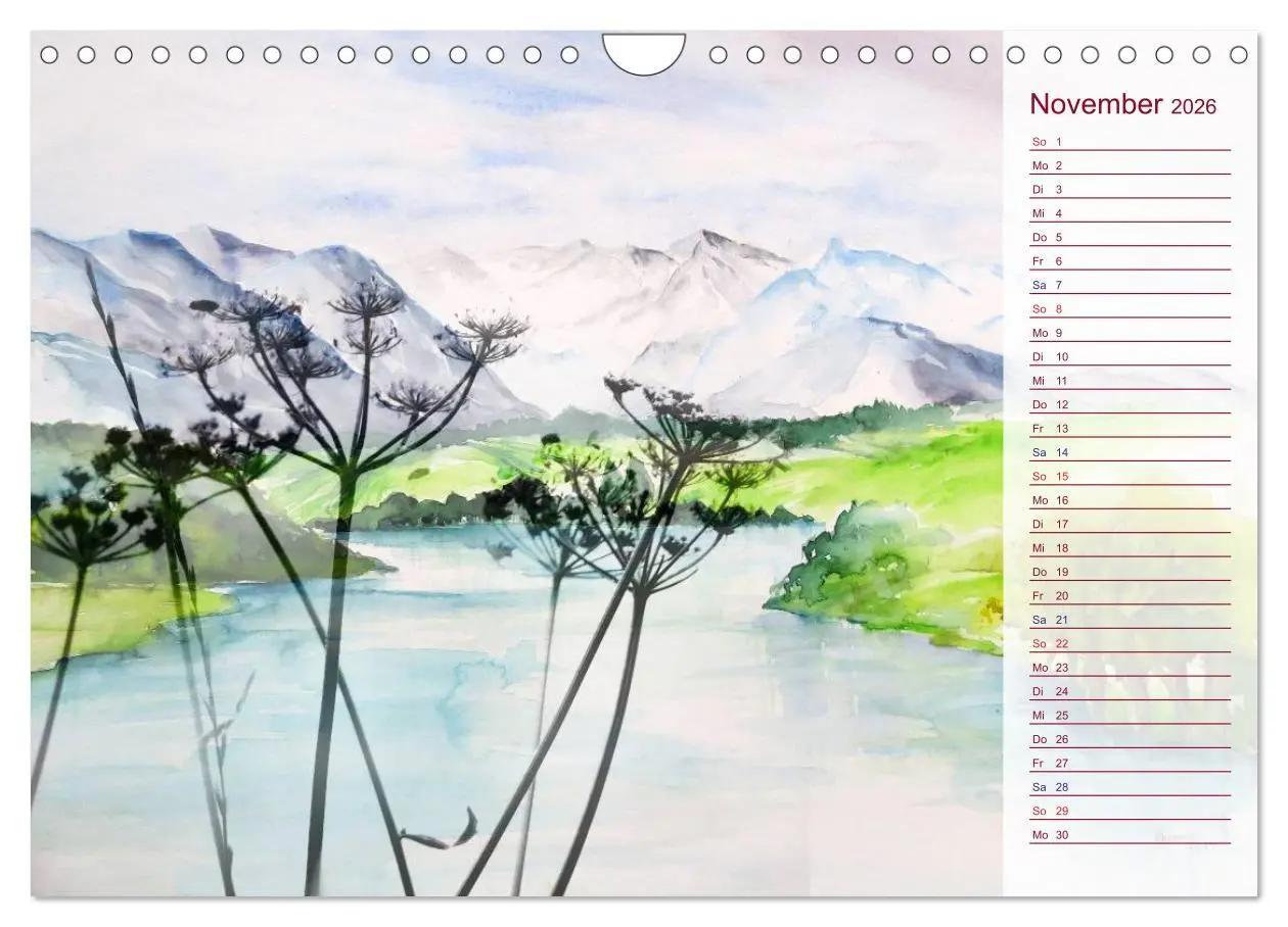 Bild: 9783457991558 | Murnau und das Blaue Land - Aquarelle und Fotografien (Wandkalender...