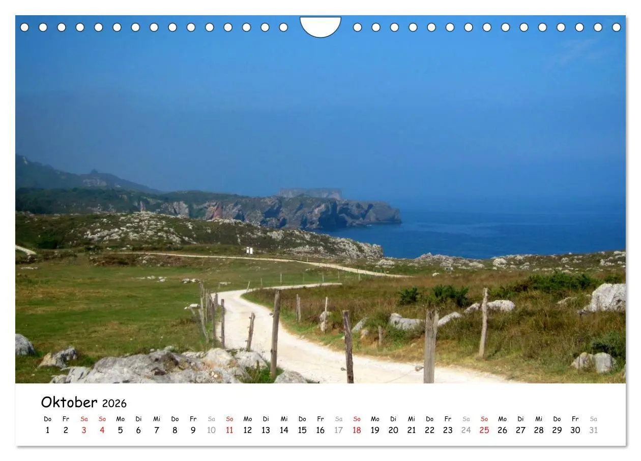 Bild: 9783516081558 | Camino del norte - Küstenweg (Wandkalender 2026 DIN A4 quer),...