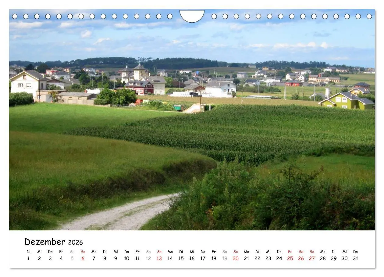 Bild: 9783516081558 | Camino del norte - Küstenweg (Wandkalender 2026 DIN A4 quer),...