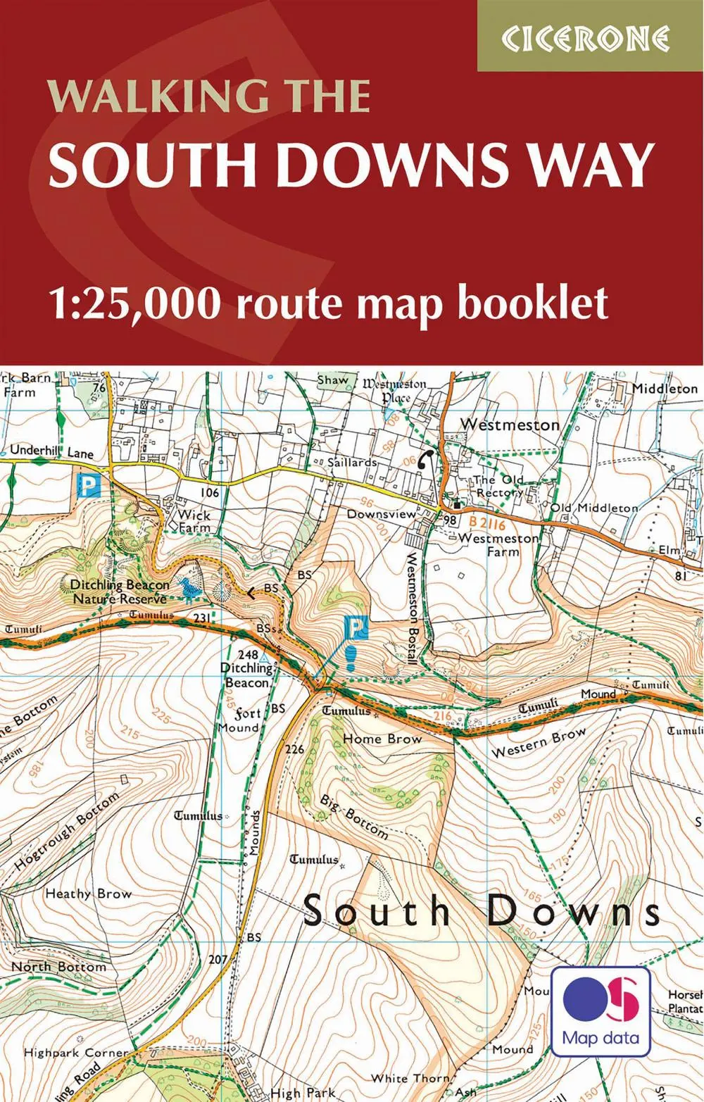 Cover: 9781786311658 | The South Downs Way Map Booklet | 1:25,000 OS Route Mapping | Reynolds