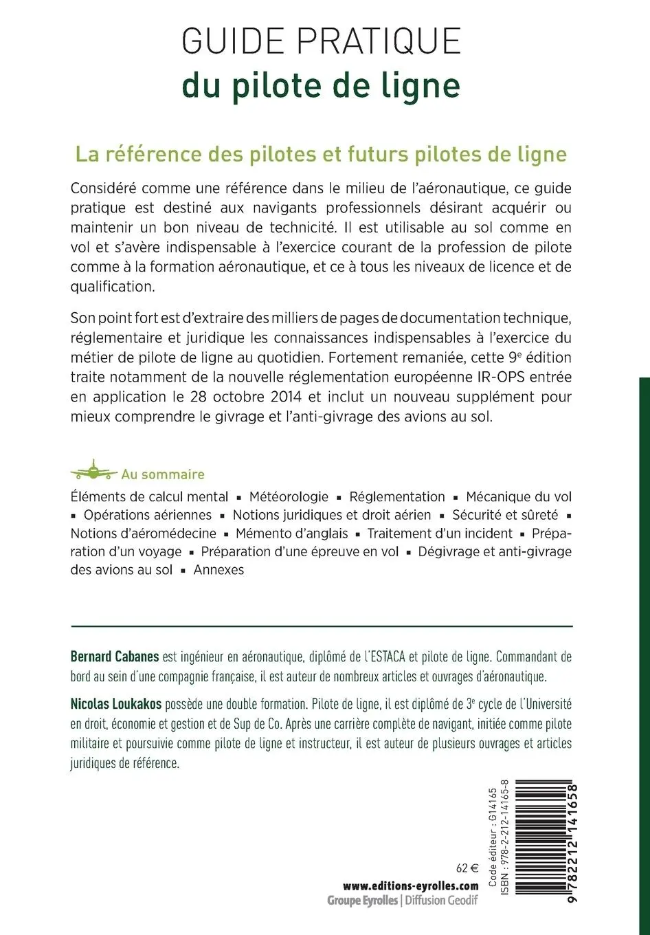 Rückseite: 9782212141658 | Guide pratique du pilote de ligne | Bernard Cabanes (u. a.) | Buch