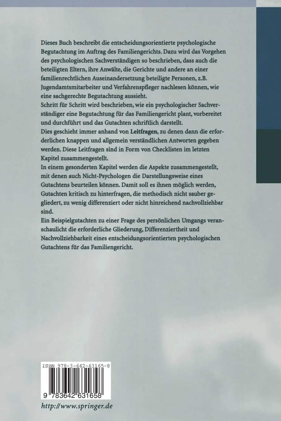 Rückseite: 9783642631658 | Entscheidungsorientierte psychologische Gutachten für das...