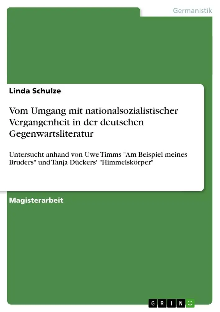 Cover: 9783656111658 | Vom Umgang mit nationalsozialistischer Vergangenheit in der...