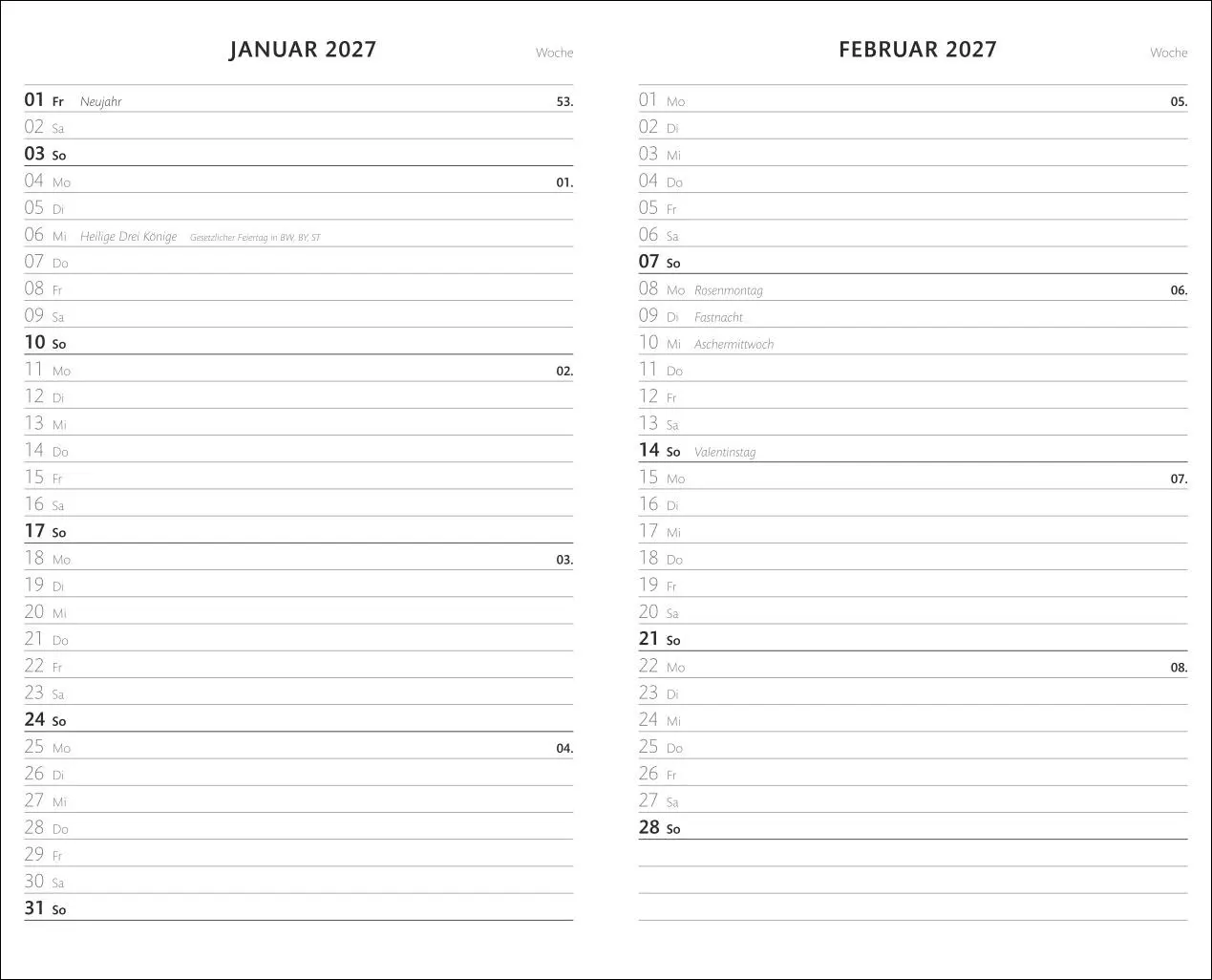 Bild: 9783756411658 | Kombitimer schwarz mittel 2026 | Heye | Buch | Bürokalender Heye