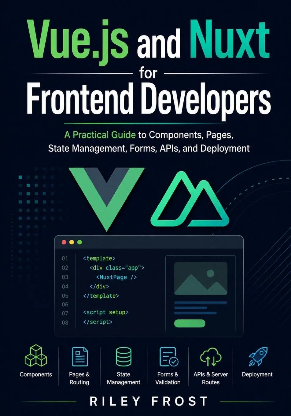 Cover: 9798198781658 | Vue.js and Nuxt for Frontend Developers | Riley Frost | Taschenbuch