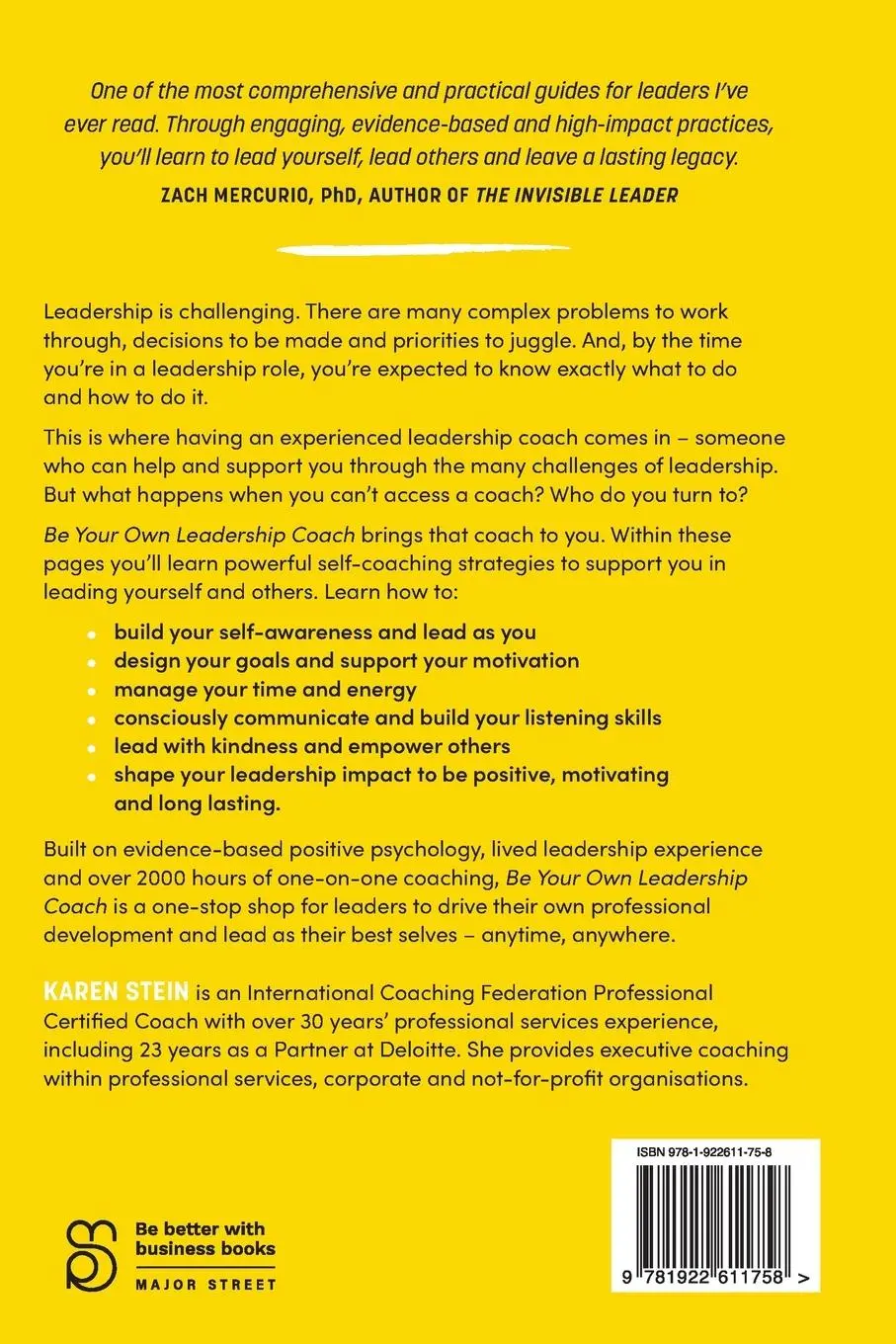 Rückseite: 9781922611758 | Be Your Own Leadership Coach | Karen Stein | Taschenbuch | Englisch