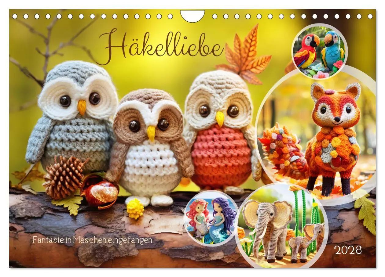 Cover: 9783457351758 | Häkelliebe - Fantasie in Maschen einfangen (Wandkalender 2026 DIN...