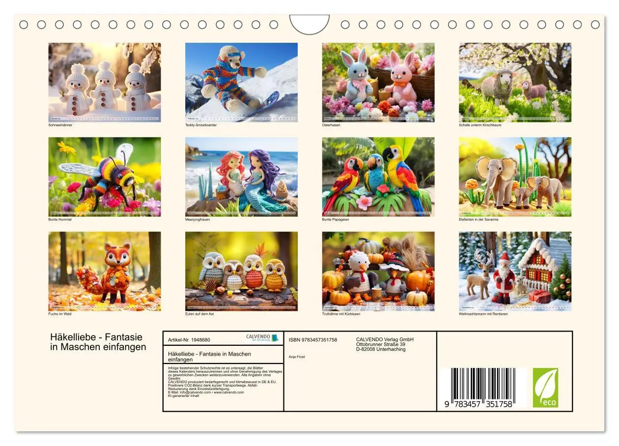 Bild: 9783457351758 | Häkelliebe - Fantasie in Maschen einfangen (Wandkalender 2026 DIN...
