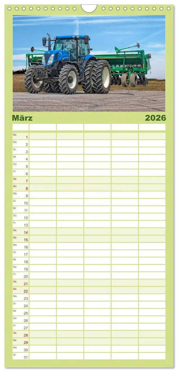 Bild: 9783516511758 | Familienplaner 2026 - Traktoren - Giganten in der Landwirtschaft...