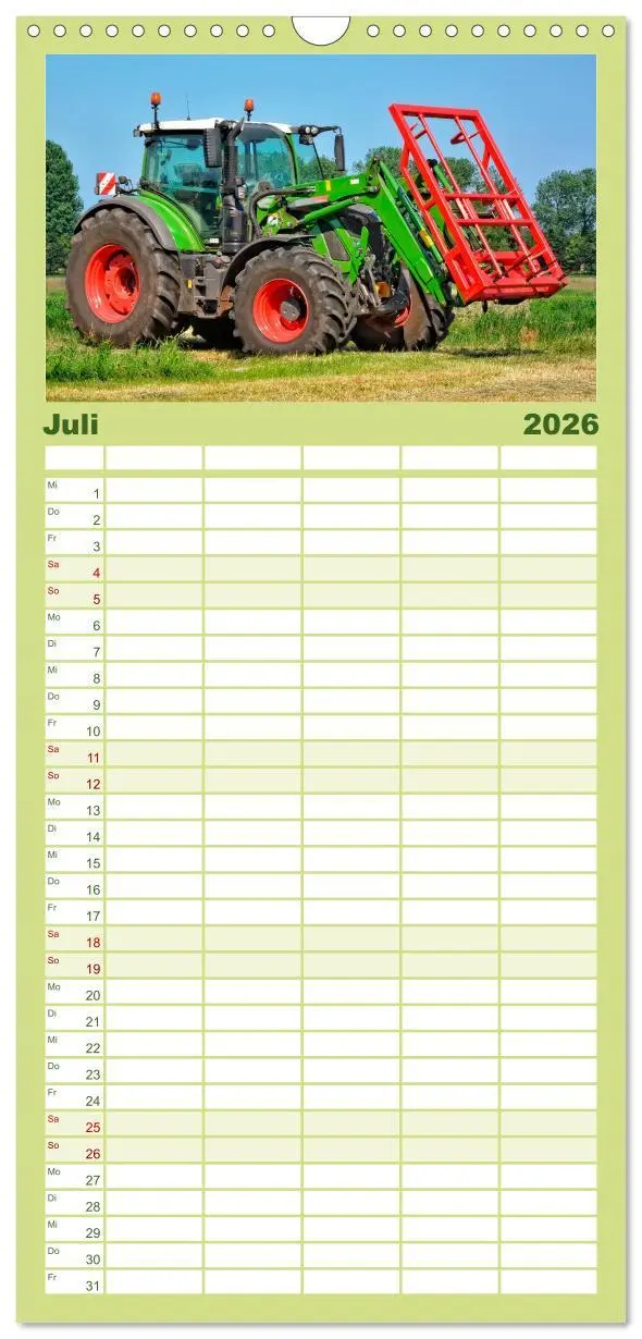 Bild: 9783516511758 | Familienplaner 2026 - Traktoren - Giganten in der Landwirtschaft...