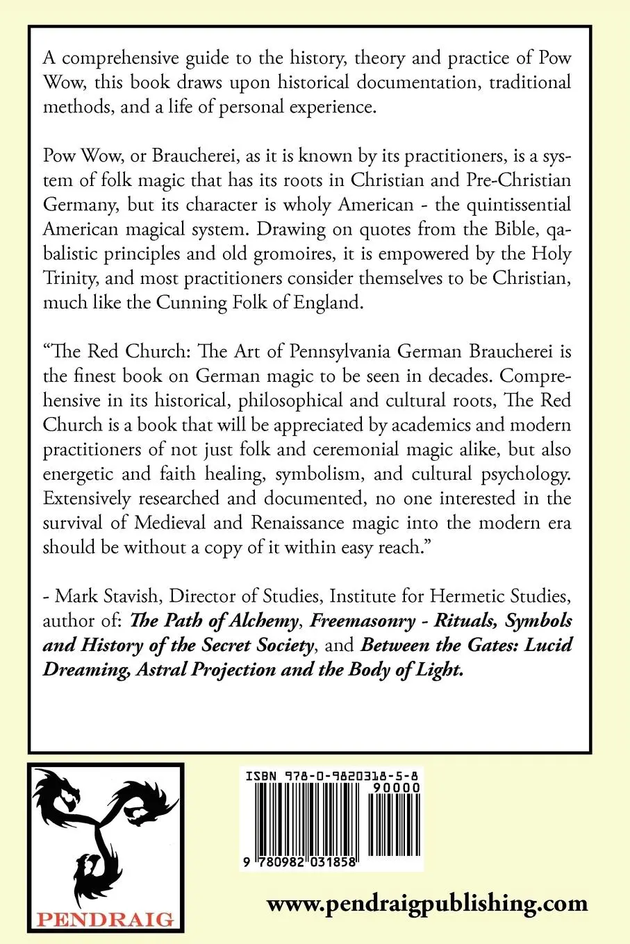 Rückseite: 9780982031858 | The Red Church or the Art of Pennsylvania German Braucherei | Bilardi