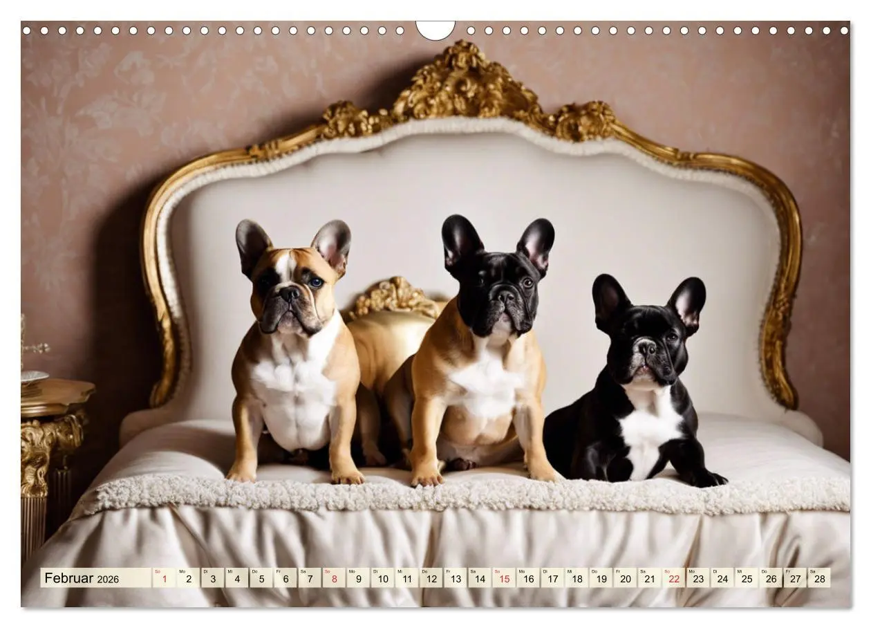 Bild: 9783457411858 | Kleine Könige - Französische Bulldoggen (Wandkalender 2026 DIN A3...
