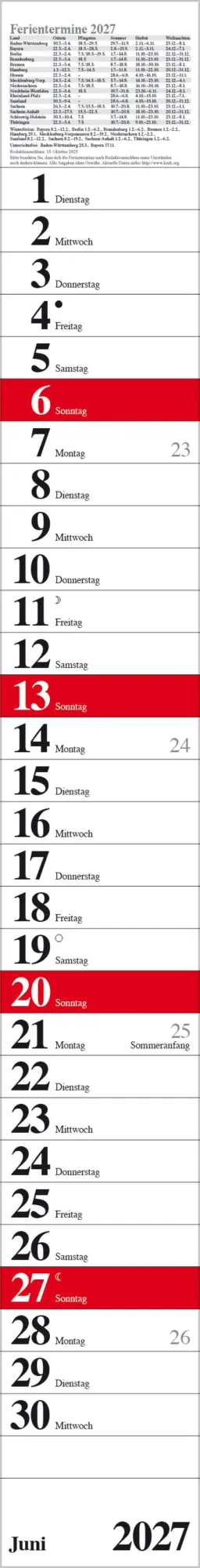Bild: 9783819301858 | Streifenplaner Praktika Rot 2027 | Verlag Korsch | Kalender | 12 S.