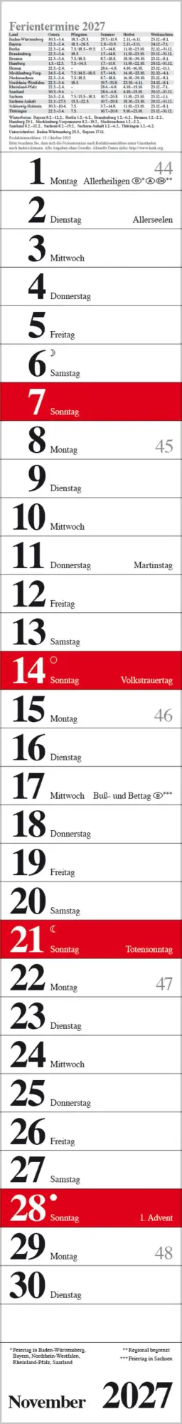 Bild: 9783819301858 | Streifenplaner Praktika Rot 2027 | Verlag Korsch | Kalender | 12 S.