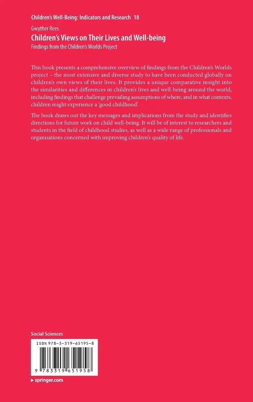 Rückseite: 9783319651958 | Children's Views on Their Lives and Well-being | Gwyther Rees | Buch