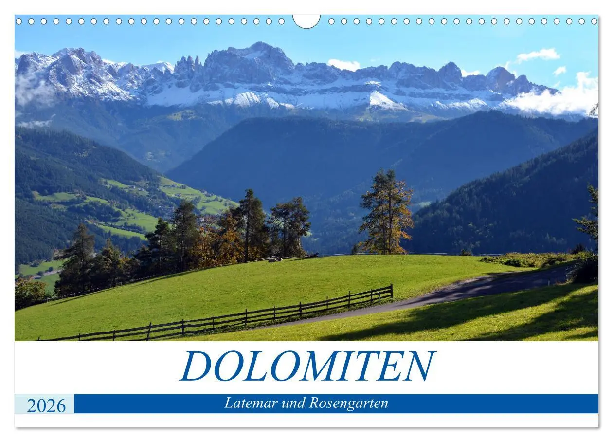 Cover: 9783457641958 | Dolomiten - Latemar und Rosengarten (Wandkalender 2026 DIN A3...
