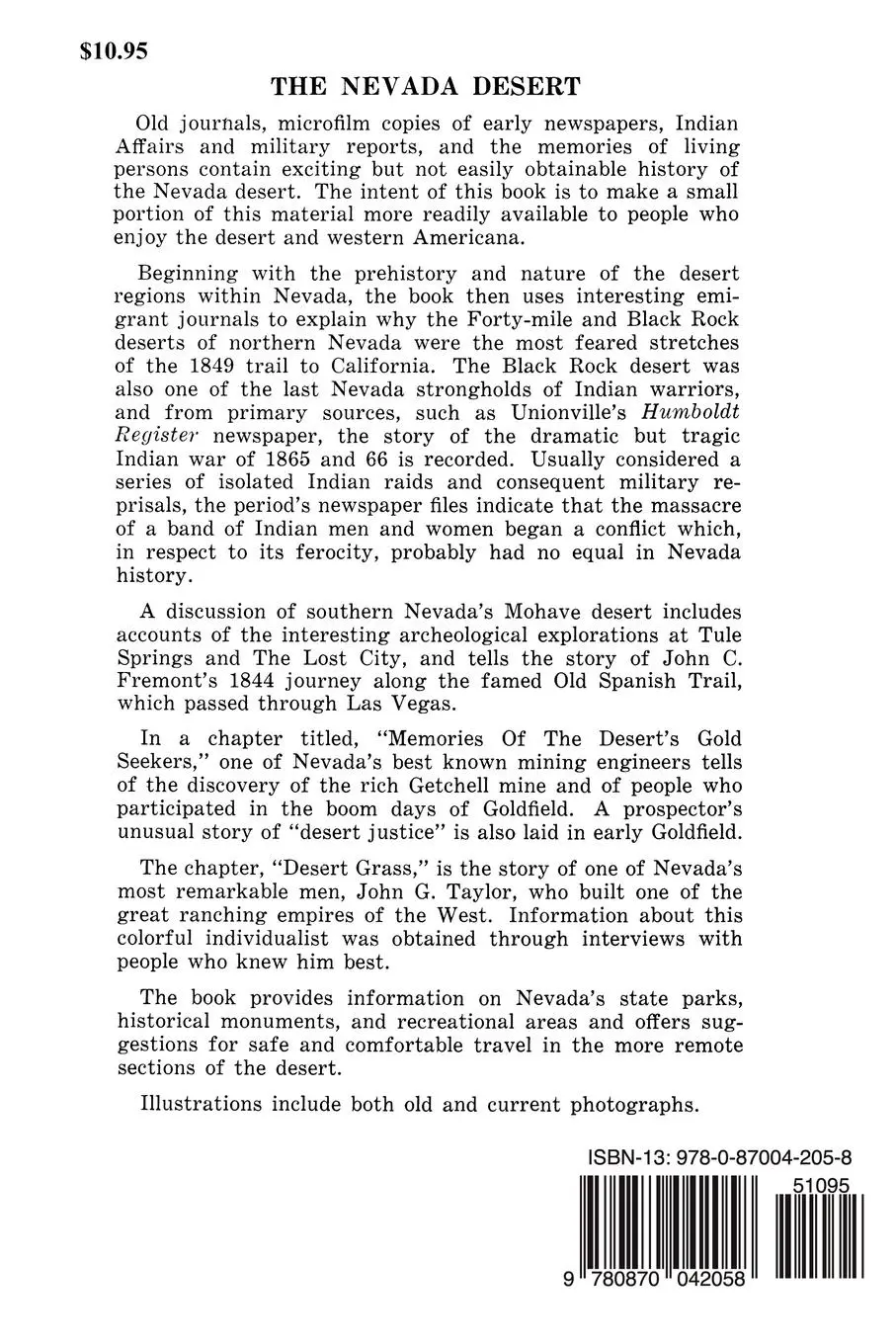 Rückseite: 9780870042058 | The Nevada Desert | Sessions S. Wheeler | Taschenbuch | Englisch