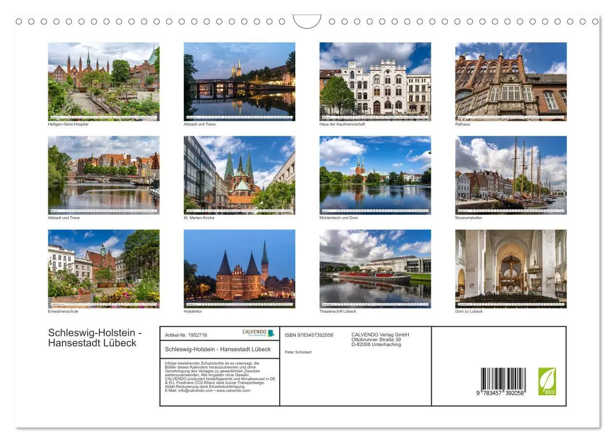 Bild: 9783457392058 | Schleswig-Holstein - Hansestadt Lübeck (Wandkalender 2026 DIN A3...