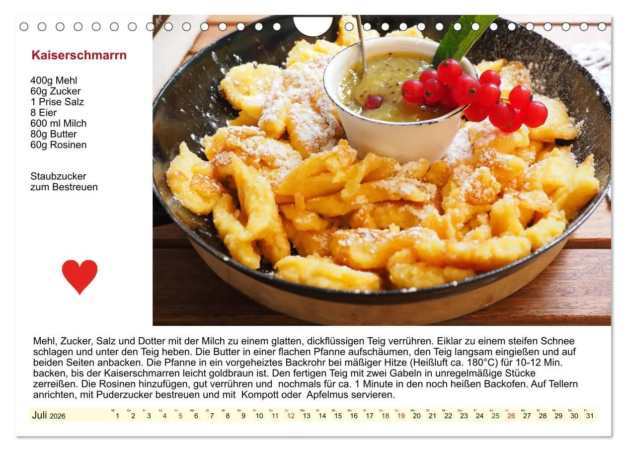 Bild: 9783457772058 | Delikates Österreich. Küchenkalender mit den klassischen Süßspeisen...