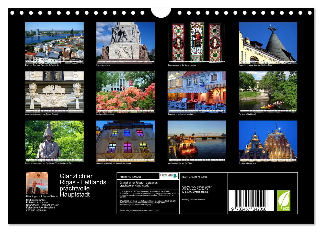 Bild: 9783457842058 | Glanzlichter Rigas - Lettlands prachtvolle Hauptstadt (Wandkalender...