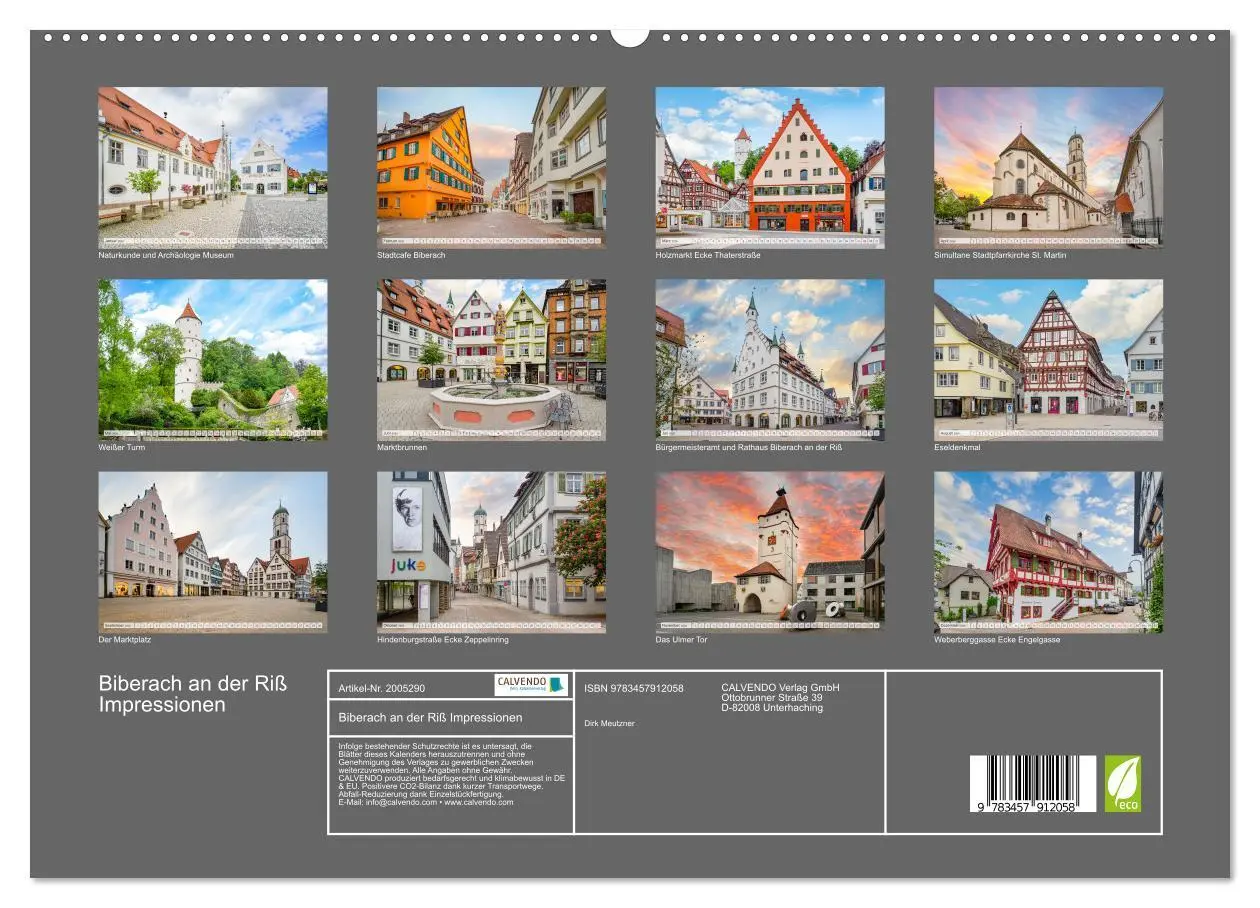 Bild: 9783457912058 | Biberach an der Riß Impressionen (Wandkalender 2026 DIN A2 quer),...