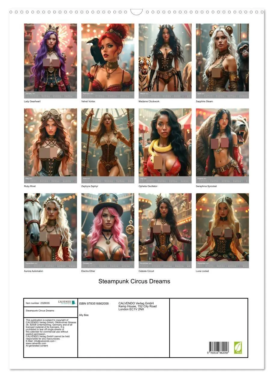 Bild: 9783516862058 | Steampunk Circus Dreams (Wall Calendar 2027 DIN A2 portrait),...