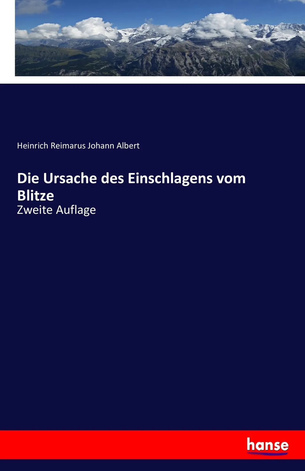 Cover: 9783744702058 | Die Ursache des Einschlagens vom Blitze | Zweite Auflage | Albert