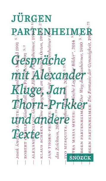 Cover: 9783864422058 | Jürgen Partenheimer: Gespräche mit Alexander Kluge, Jan...