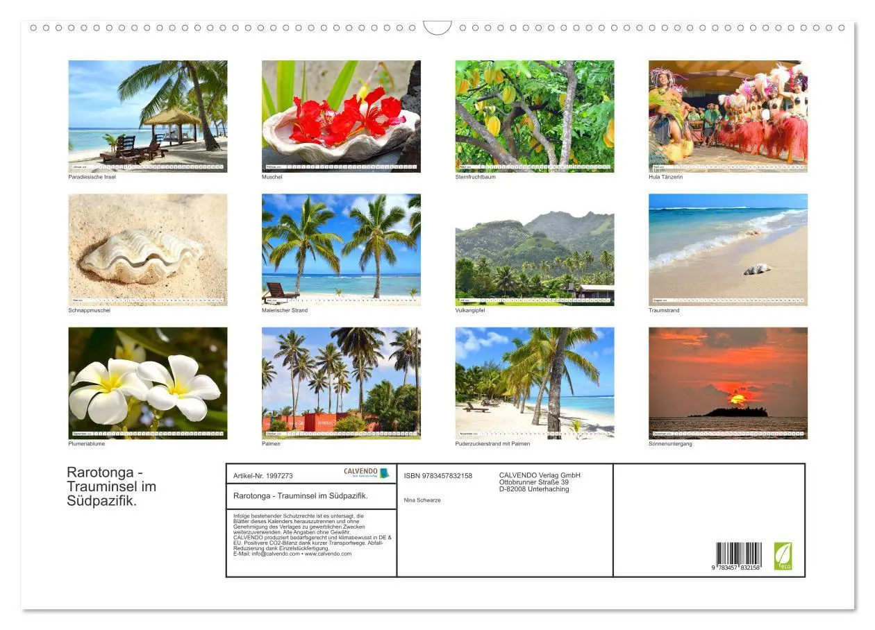 Bild: 9783457832158 | Rarotonga - Trauminsel im Südpazifik. (Wandkalender 2026 DIN A2...
