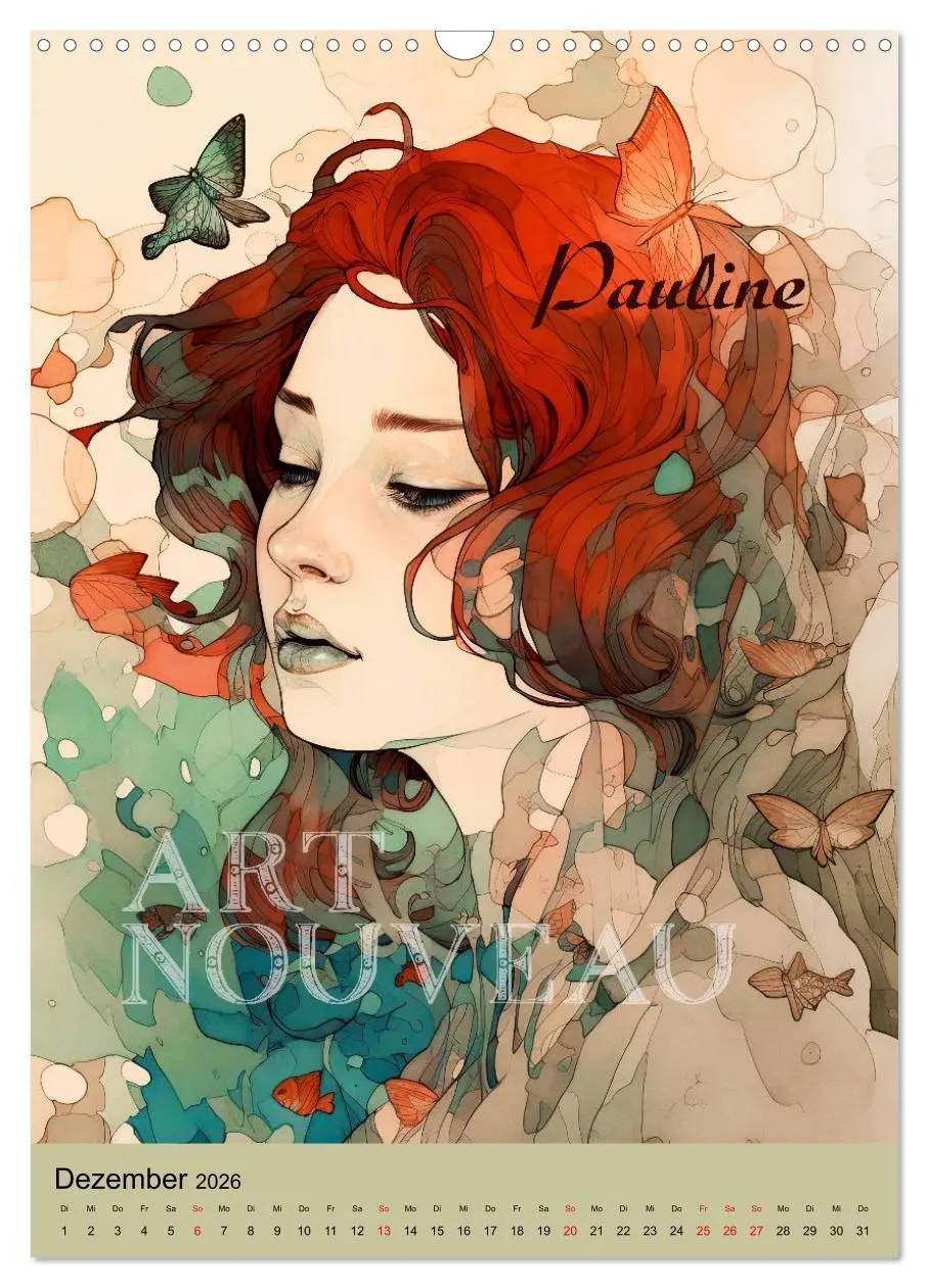Bild: 9783516302158 | Art Nouveau - Galerie der Schönheiten (Wandkalender 2026 DIN A3...