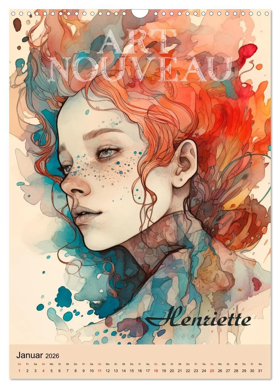 Bild: 9783516302158 | Art Nouveau - Galerie der Schönheiten (Wandkalender 2026 DIN A3...