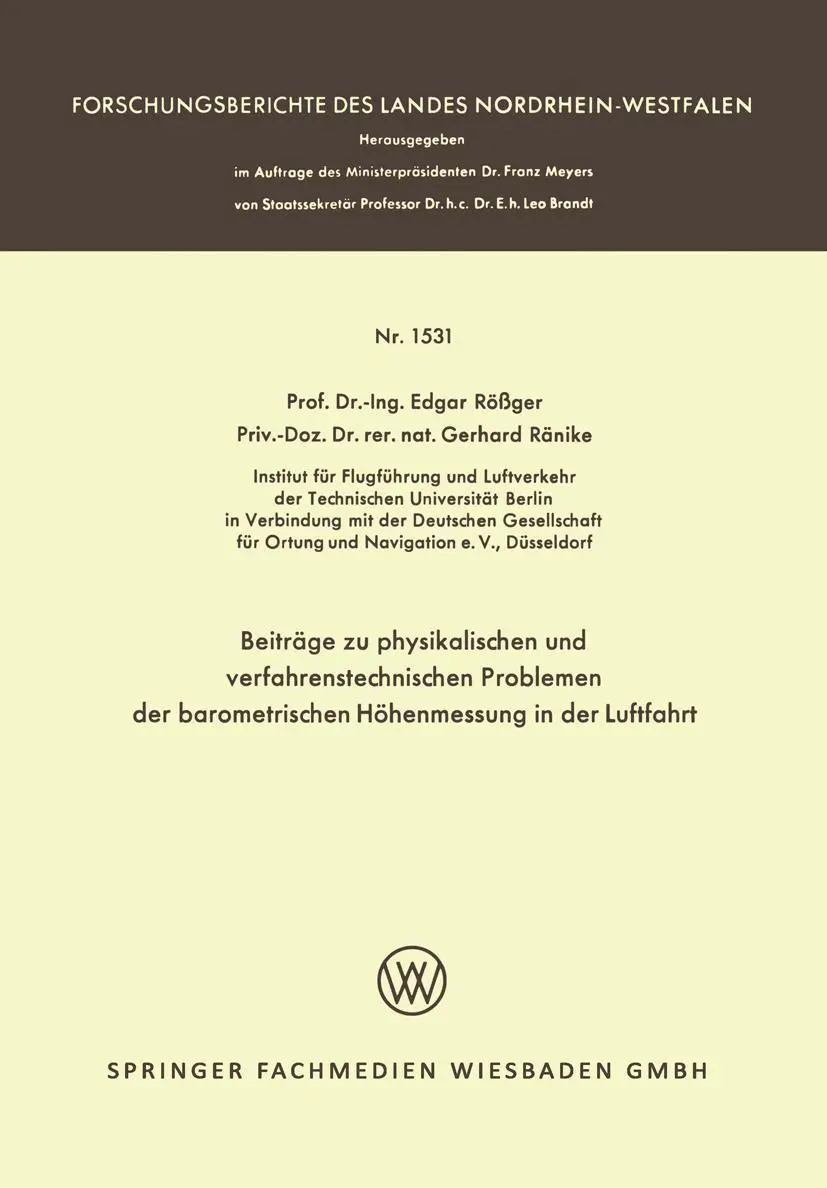 Cover: 9783663062158 | Beiträge zu physikalischen und verfahrenstechnischen Problemen der...