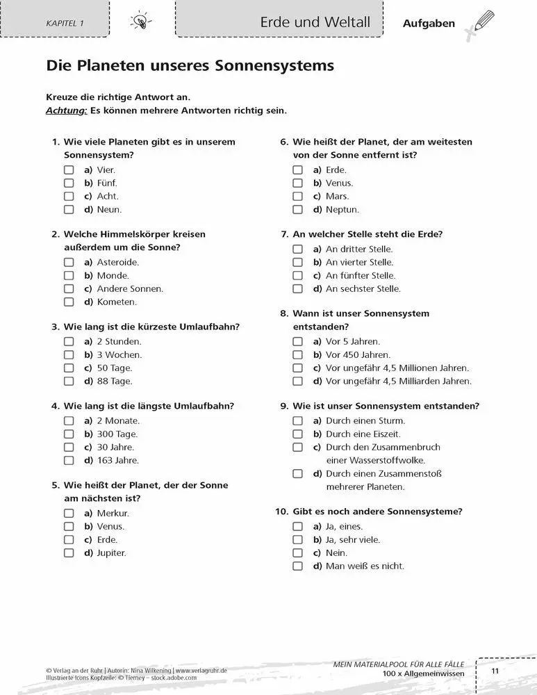 Bild: 9783834642158 | Mein Material-Pool für alle Fälle - 100 x Allgemeinwissen | Wilkening