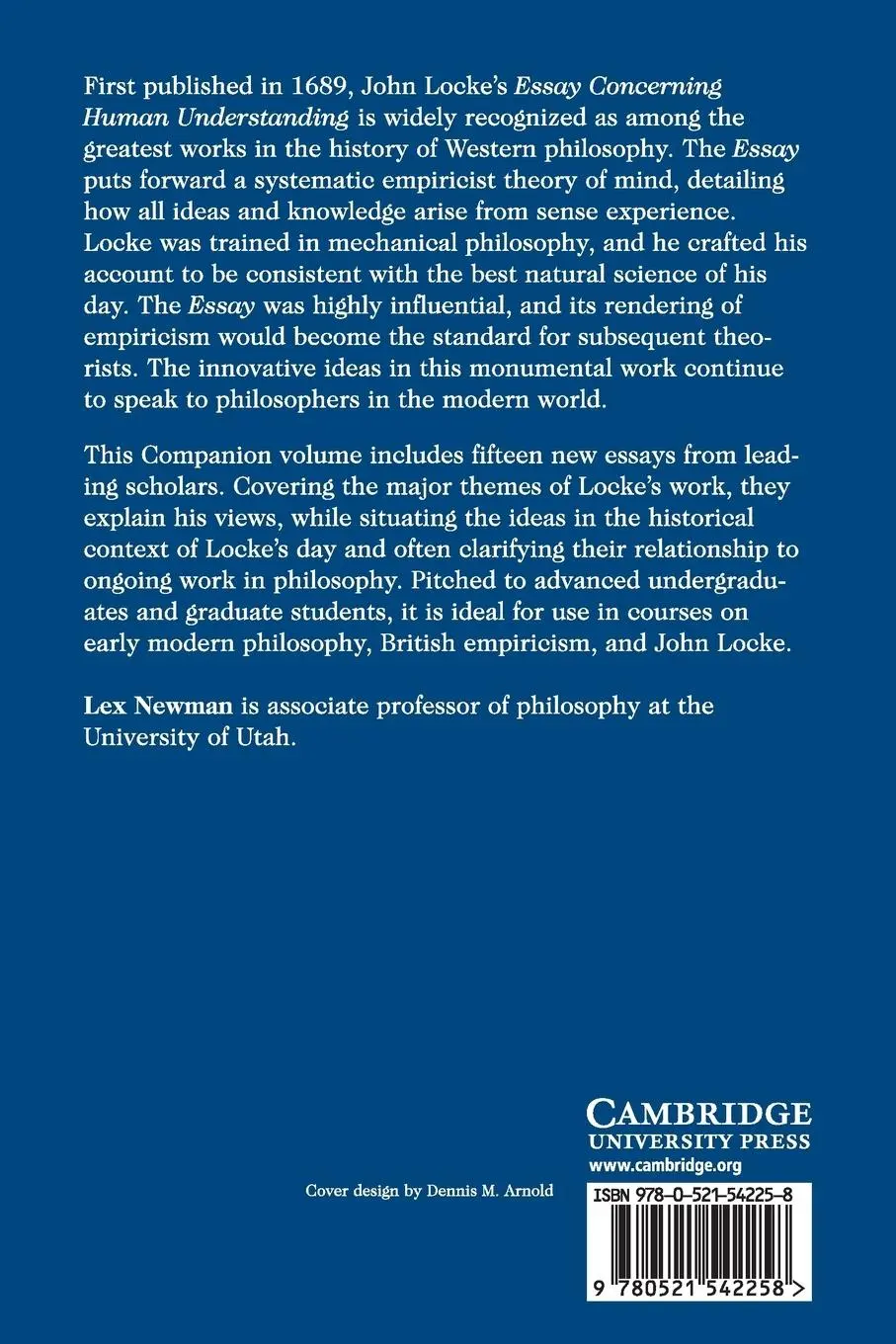 Rückseite: 9780521542258 | The Cambridge Companion to Locke's 'Essay Concerning Human...