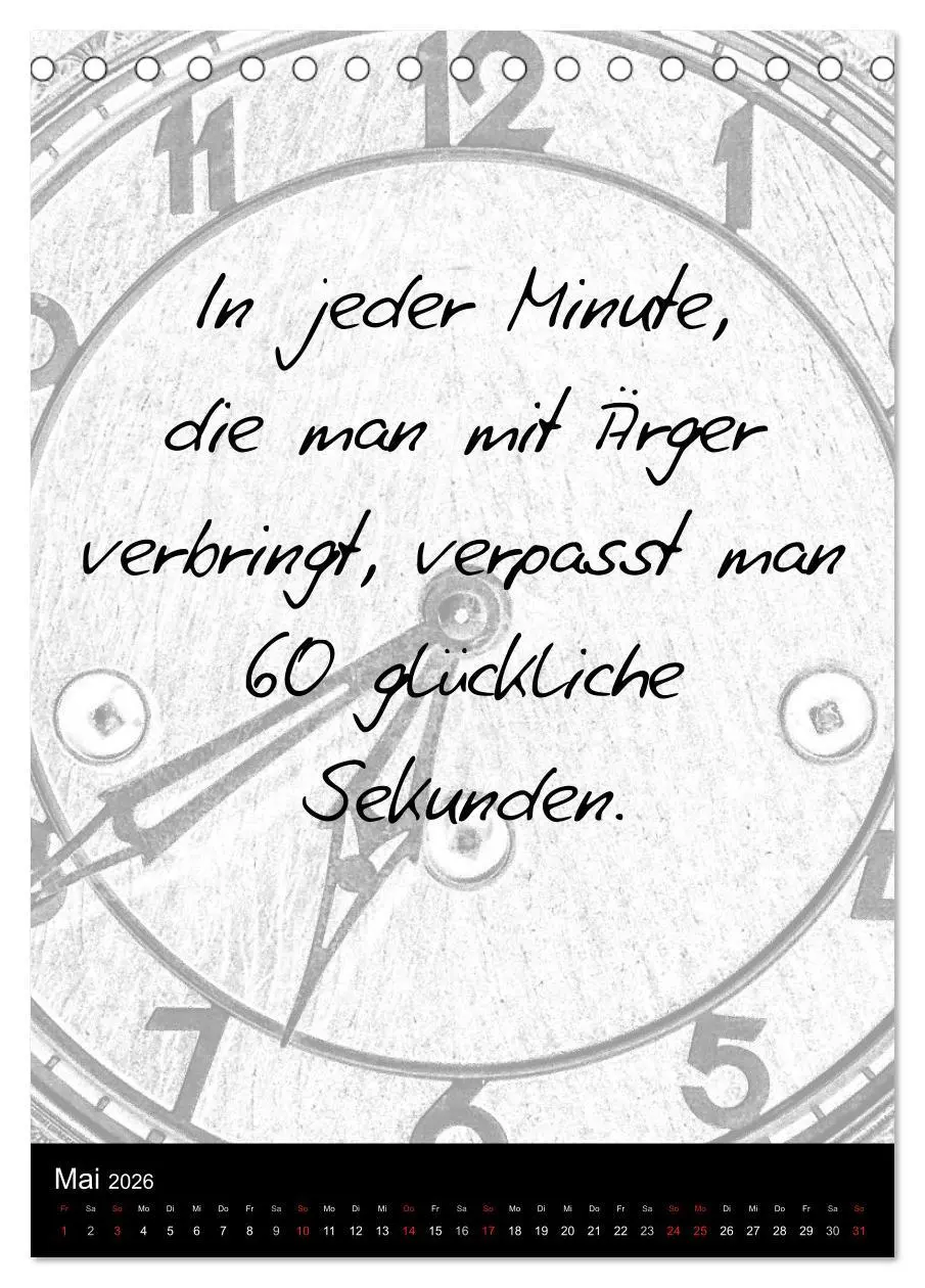 Bild: 9783516462258 | Kluge Sprüche in Schwarz-Weiß (Tischkalender 2026 DIN A5 hoch),...