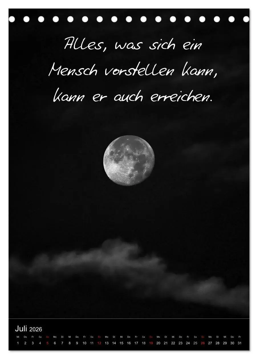 Bild: 9783516462258 | Kluge Sprüche in Schwarz-Weiß (Tischkalender 2026 DIN A5 hoch),...