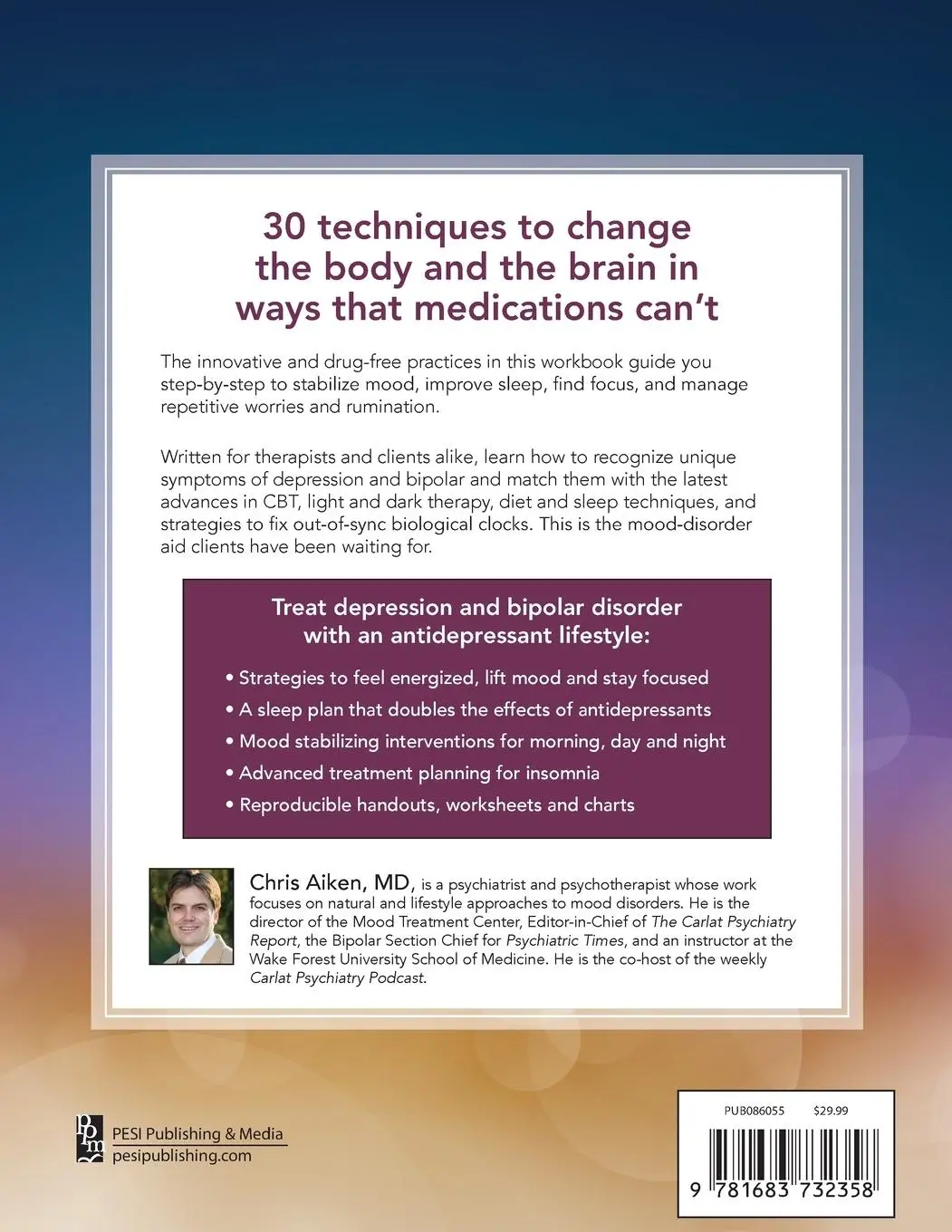 Rückseite: 9781683732358 | Depression and Bipolar Workbook | Chris Aiken | Taschenbuch | Englisch