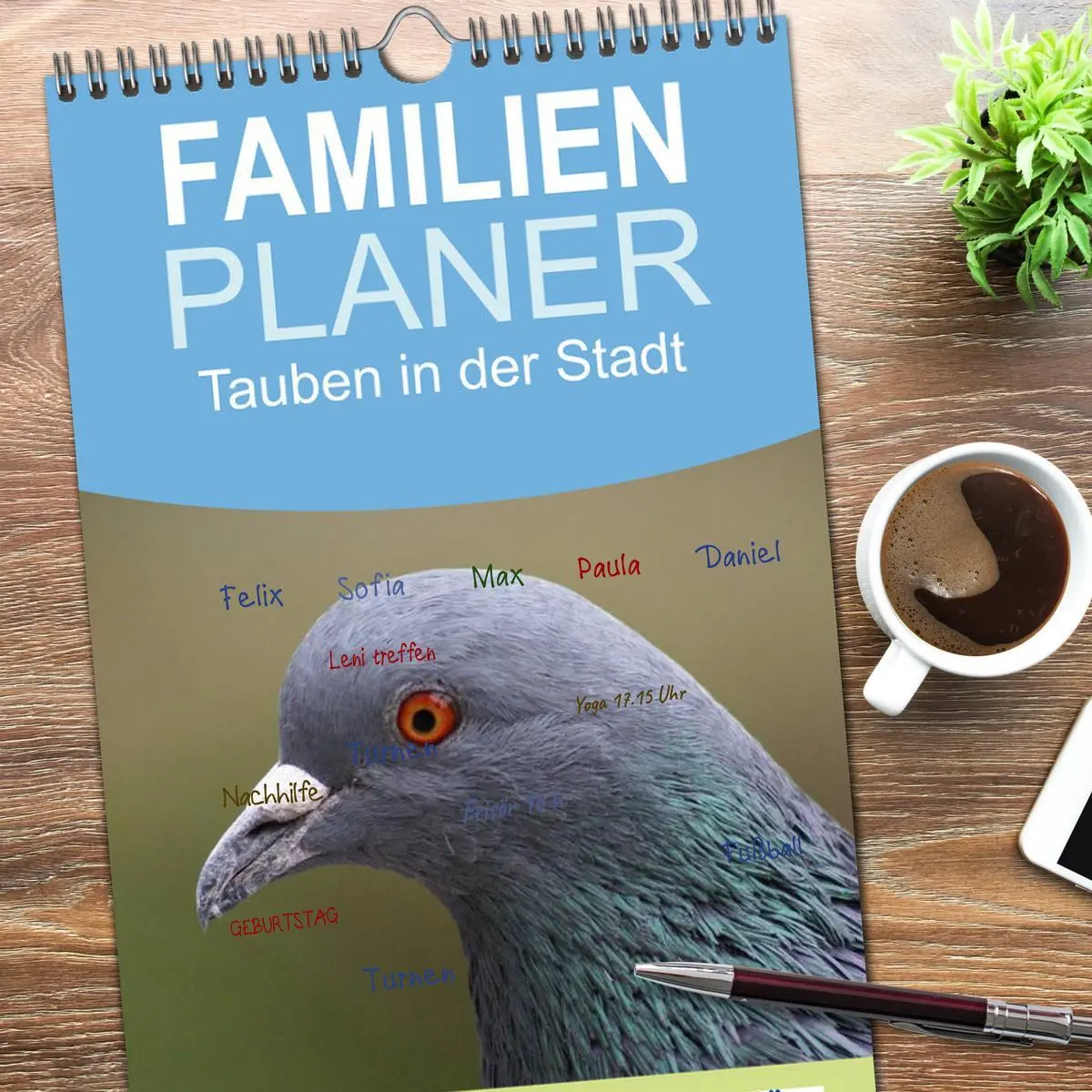 Bild: 9783516522358 | Familienplaner 2026 - Tauben in der Stadt mit 5 Spalten...